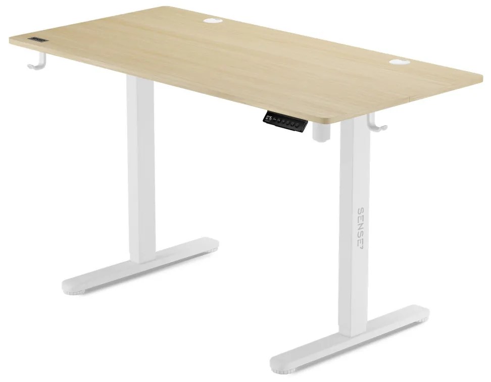 Állítható magasságú elektromos íróasztal Nojo 120x60cm fehér fenyő