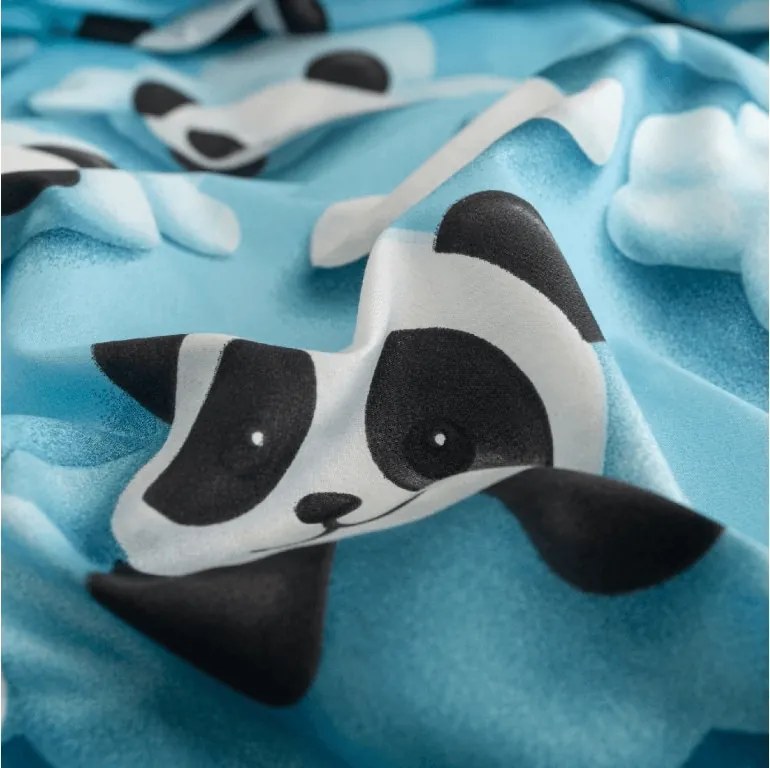 Mikroszálas ágyneműhuzat SKY PANDA kék Ágyneműhuzat mérete: 70 x 80 cm | 140 x 200 cm