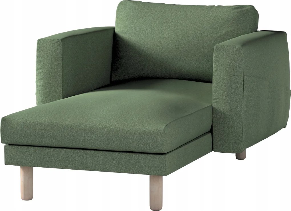 Dekoria Norsborg sezlonhuzat Ikea karfával, zöld