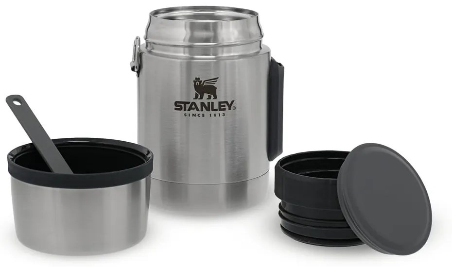Ezüstszínű rozsdamentes acél ételtartó termosz 530 ml Adventure – Stanley