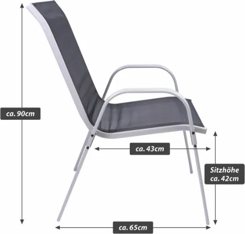 Rakásolható kerti székek 4 db szett