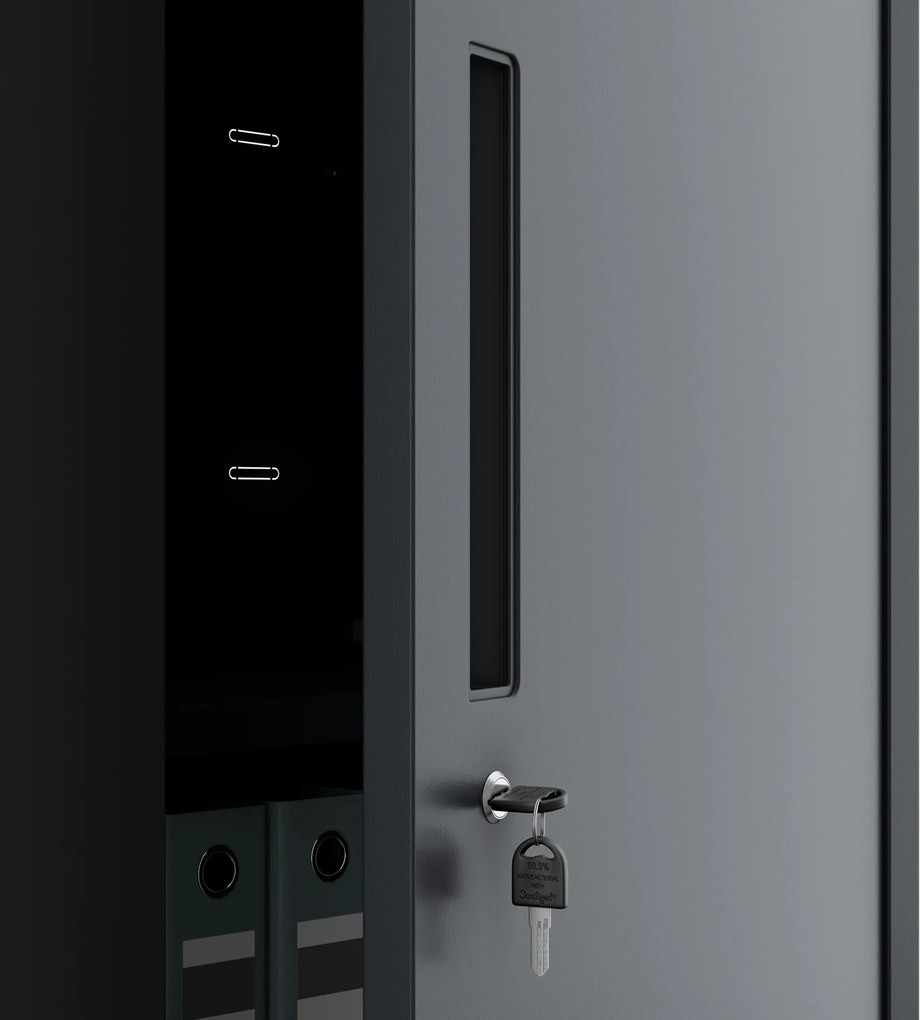 Megan Antracytowy - szuflada na dokumenty 195cm