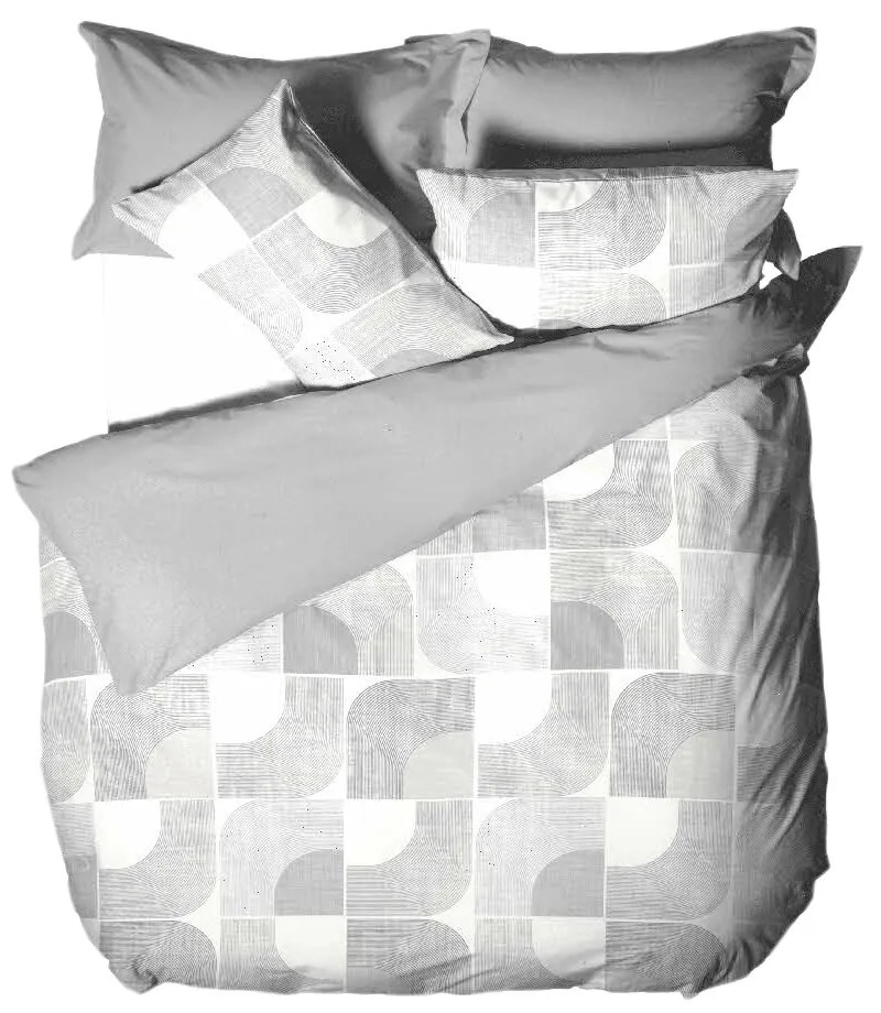 B.E.S. Petrovice Flanel ágynemű Nordic Grey, 140 x200 cm, 70 x 90 cm