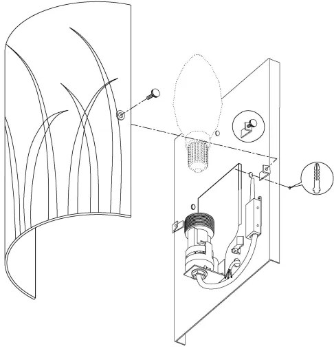 Eglo 92742 - Fali lámpa RIVATO 1xE14/42W/230V