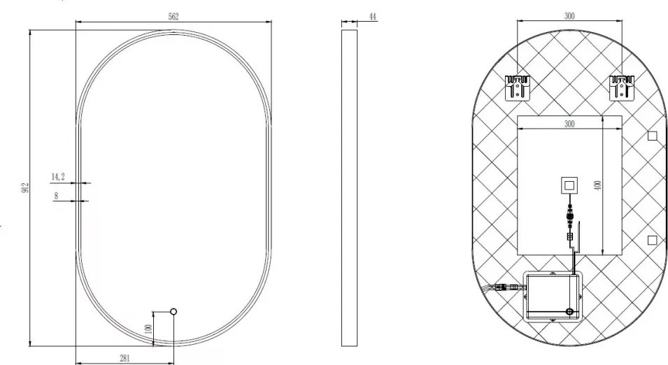 AREZZO design FRAME OVAL LED tükör, króm