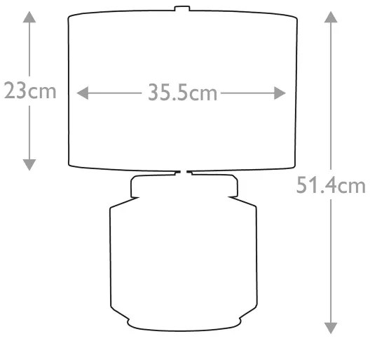 Elstead LUGA-TL-NATURAL - Asztali lámpa LUGA 1xE27/60W/230V