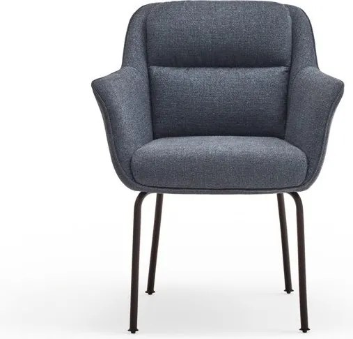 Kék kárpitozott karfás étkezőfotel Sadira – Teulat