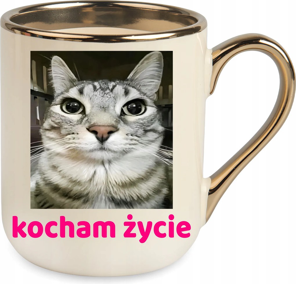 Mesterséges Bögre Elegáns Bézs Szeretem Az Életet Macska Mém Ajándék Születésnap Karácsony