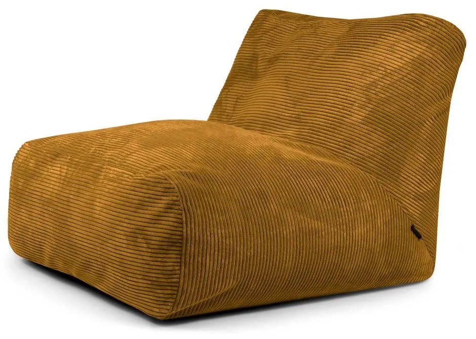 Mustársárga kordbársony babzsákfotel Tube 100 – SLOWDOWN