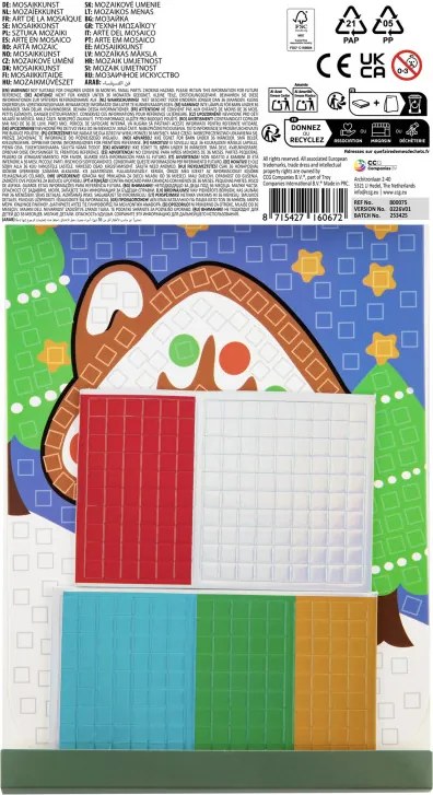 Karácsonyi Gingerbread House habszivacs mozaikos kreatív szett