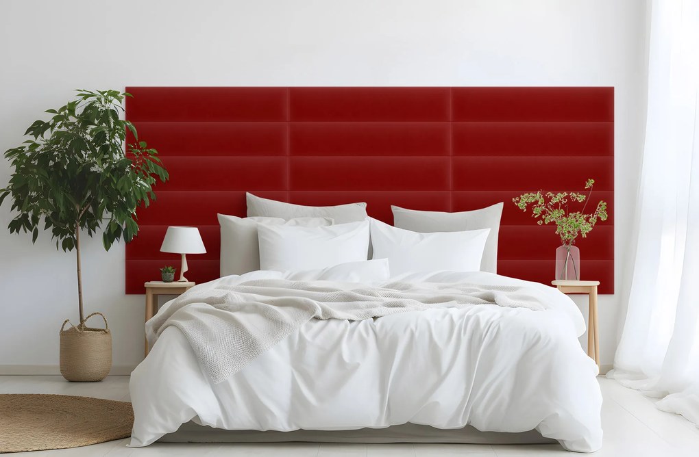Bársony kárpitozott panel - Téglalap - 70x15cm Szín: Sárga