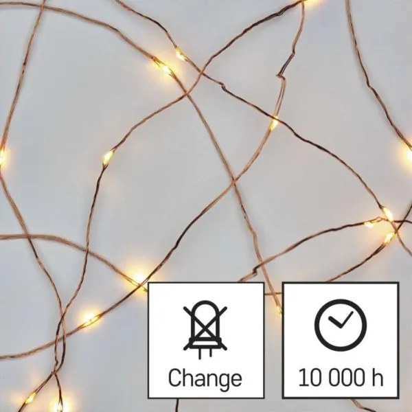 LED Karácsonyi kültéri lánc 100xLED/15m IP44 meleg fehér
