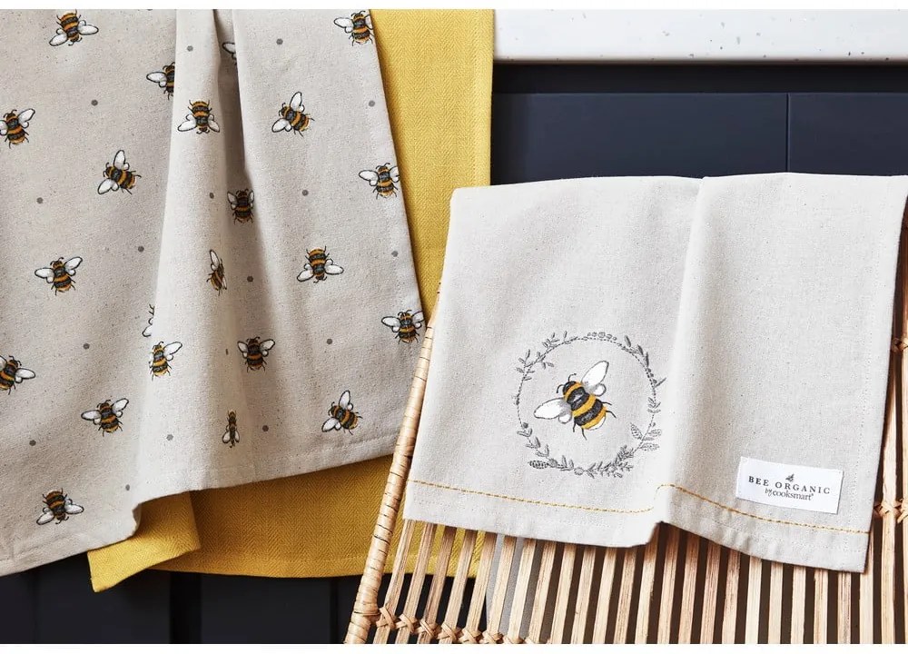Pamut konyharuha szett 3 db-os 45x65 cm Bumble Bees – Cooksmart ®