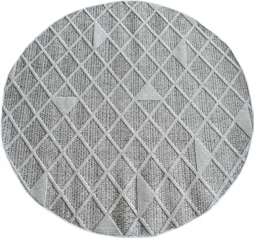 Kerek szőnyeg 160cm zsinóros hurok,külső-belső lapos