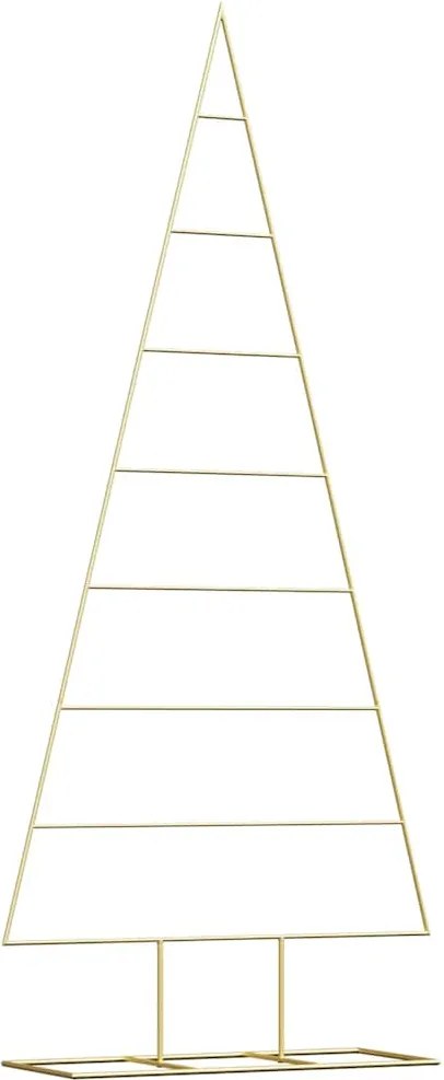 vidaXL Fém karácsonyfa állvánnyal Arany 181 cm Porszórt Acél