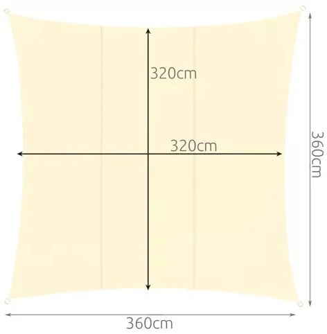 Napvitorla 3,6x3,6 m Gardlov 23165