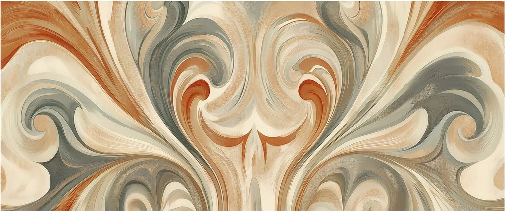 Kép - Örvények földszínekkel (120x50 cm)