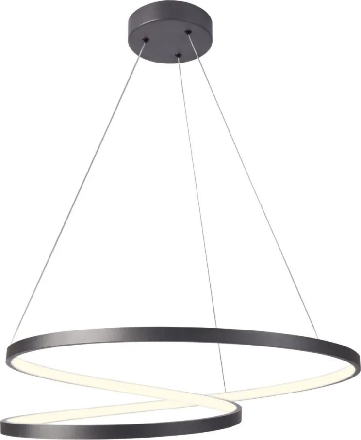 POLUX 328175 ZEFIRA Modern Led Függesztett Lámpa Antracit LED IP20