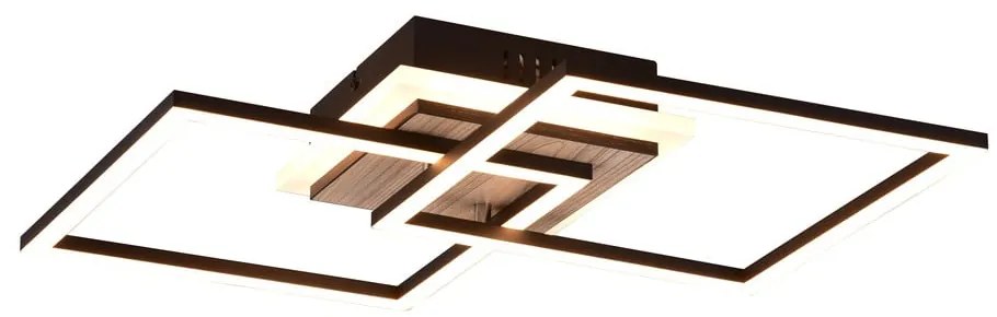 Fekete-barna LED szabályozható mennyezeti lámpa 28x57 cm Giro – Trio