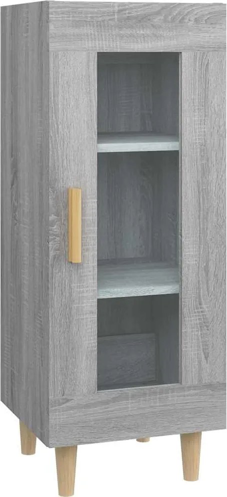 vidaXL szürke sonoma színű szerelt fa tálalószekrény 34,5 x 34 x 90 cm