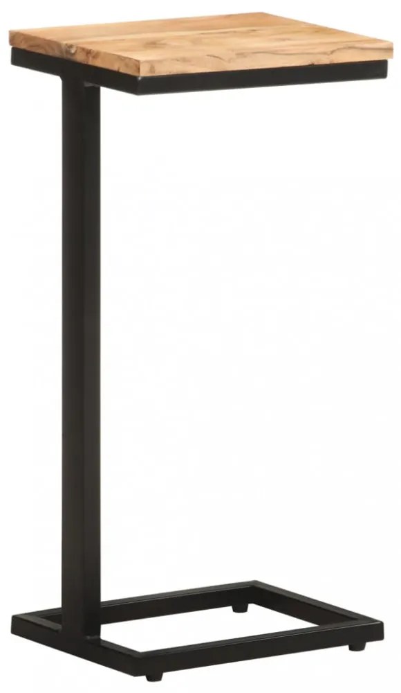2 db tömör akácfa kisasztal 31,5 x 24,5 x 64,5 cm