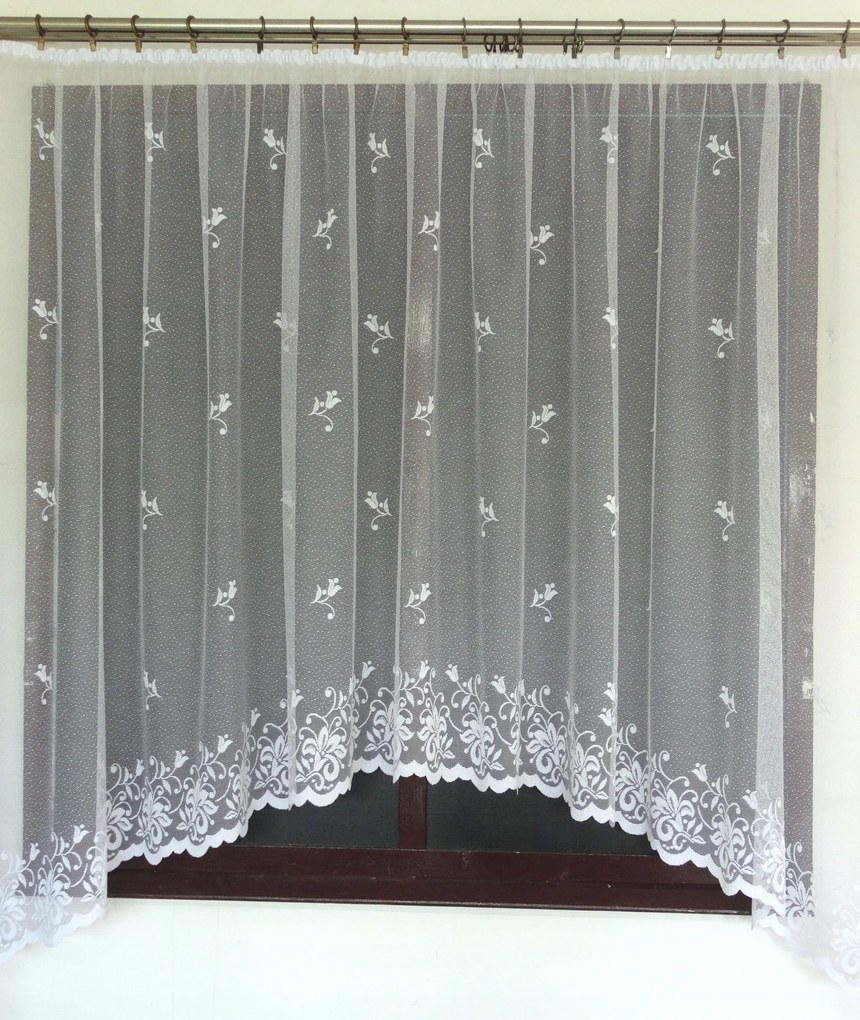 Mg Függöny 7121 Fehér Ív 300X160 kész szalaggal