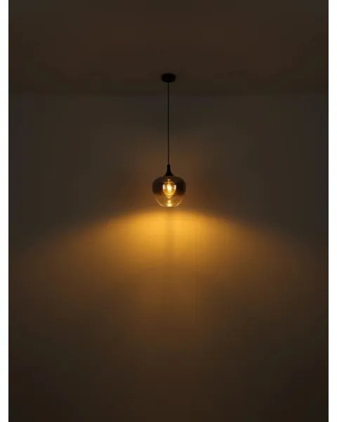 Globo 15548H - Csillár zsinóron MAXY 1xE27/40W/230V átm. 24 cm fekete