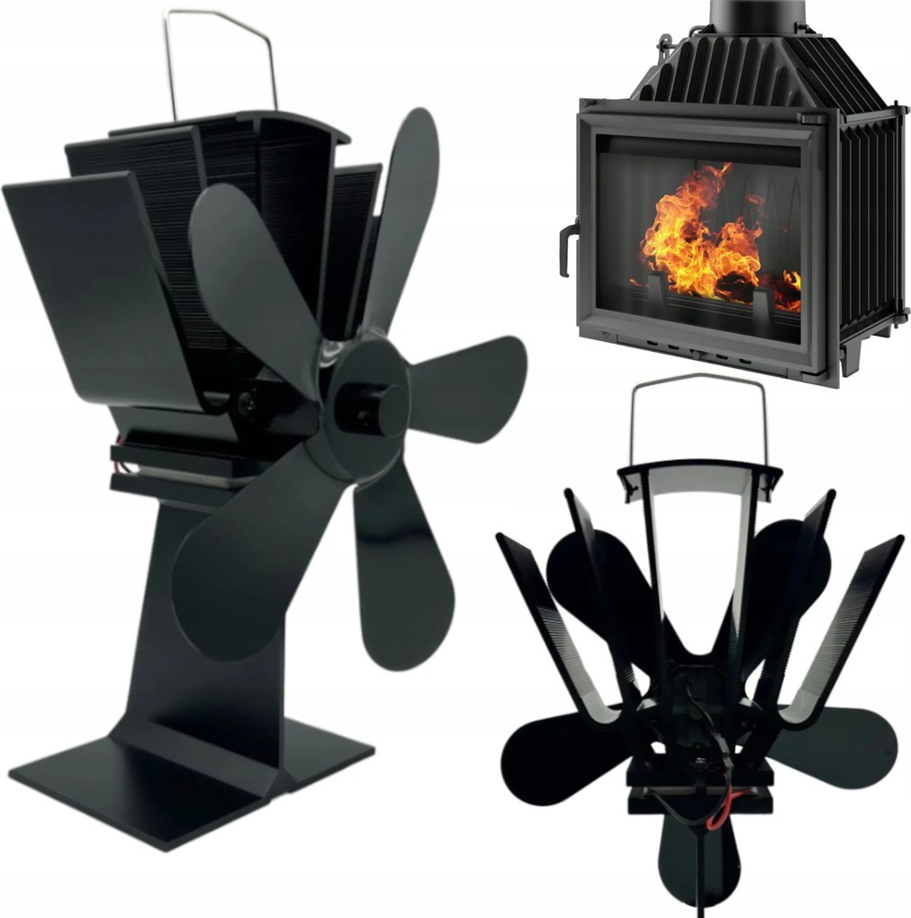 Kandalló Ventilátor Kecske Kandalló Radiátor Hővel Működő 2in1