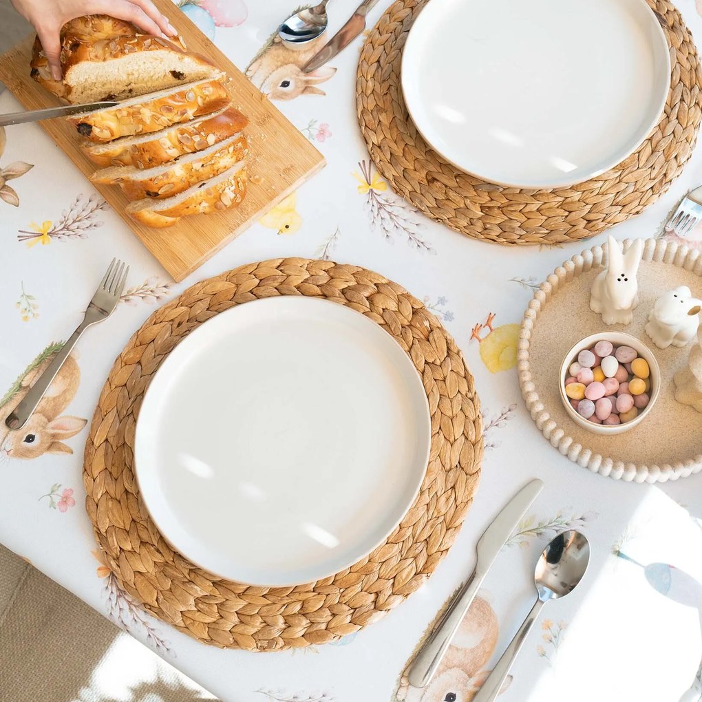 Goldea húsvéti szögletes teflonos asztalterítő - vidám húsvét 120 x 180 cm