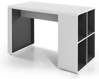 TEO íróasztal, fehér/antracit