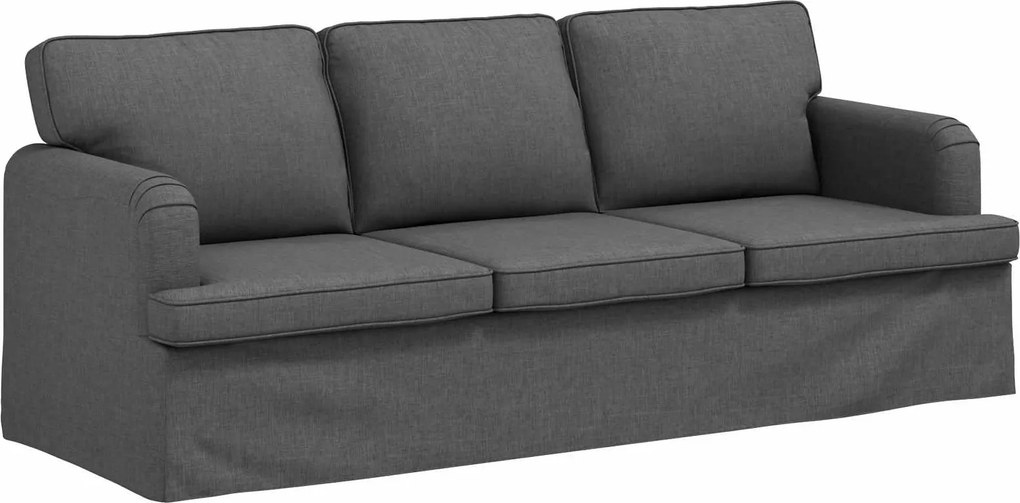 vidaXL Kanapé Sötétszürke 201 x 80 x 85 cm szövet
