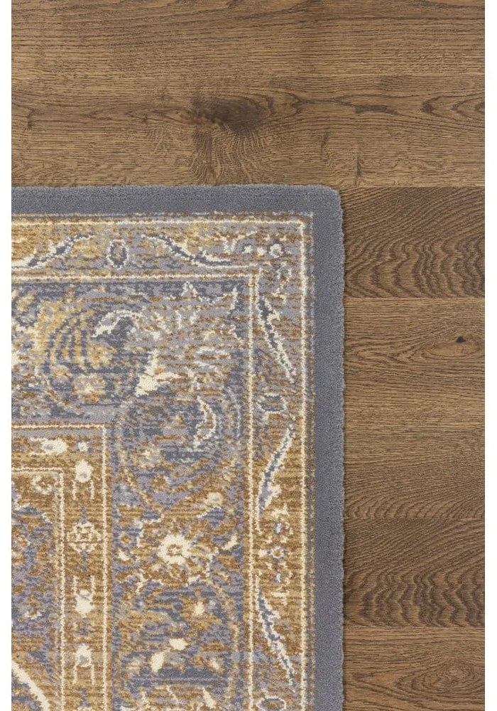 Szürke-bézs gyapjú szőnyeg 133x180 cm Zana – Agnella