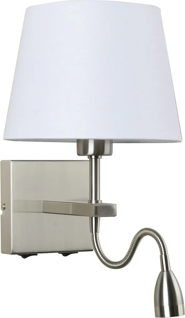 Italux NORTE WL-1122-2-BL-SN-RO-WH Fali lámpa 2x60W, 3W/E27, LED 3000K 350LM IP20