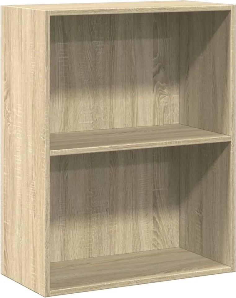 vidaXL 2-szintes sonoma színű forgácslap könyvszekrény 60x30x76,5 cm