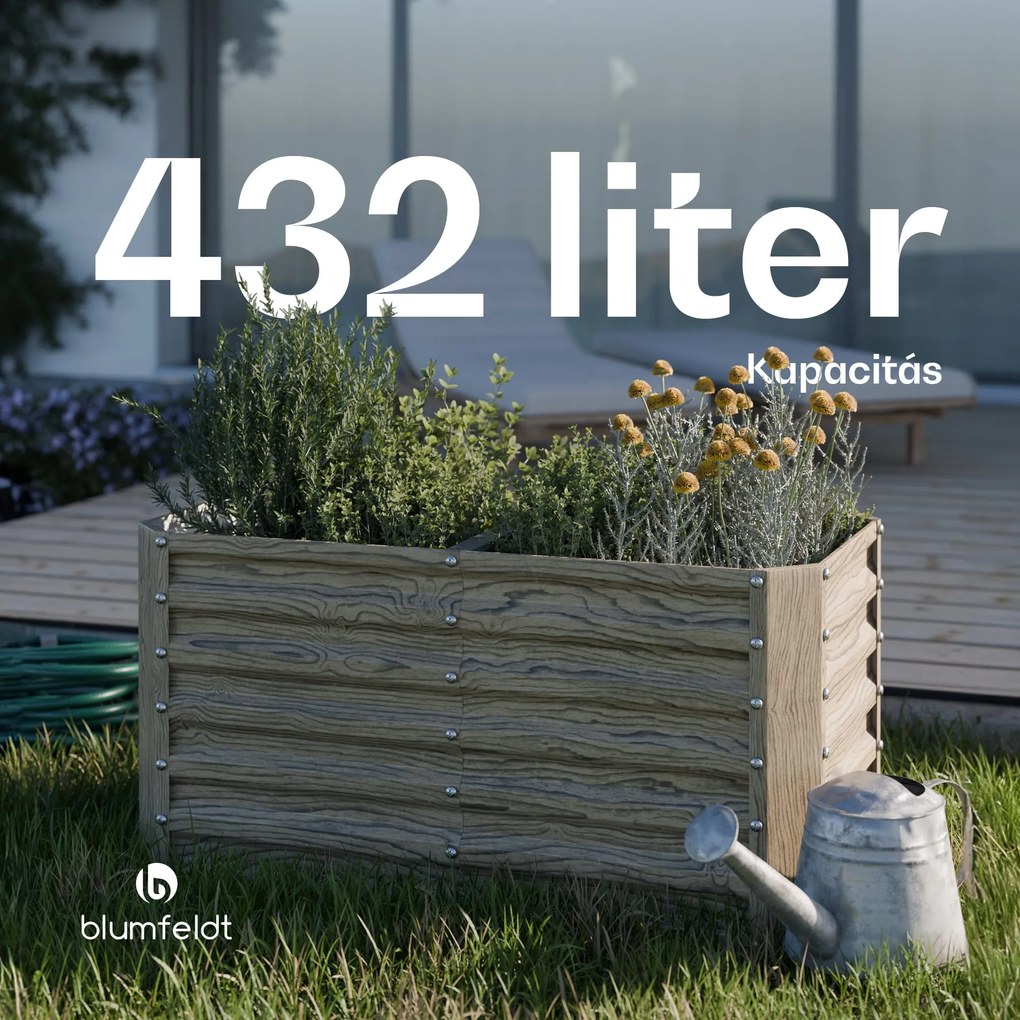 High Grow Straight magaságyás, 432 L, Ergonomikus, Időjárásálló, Nyitott alap