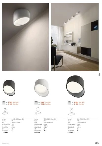 Redo 01-1626 - LED spotlámpa UTO LED/6W/230V átm. 9 cm fekete