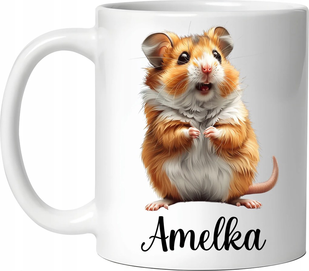 Hörcsög Bögre Hörcsög Születésnapi Ajándék Karácsony bármilyen név +doboz