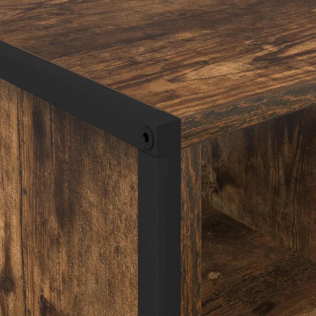 vidaXL Dohányzóasztal Füstös tölgy 80 x 50 x 40 cm Faanyag