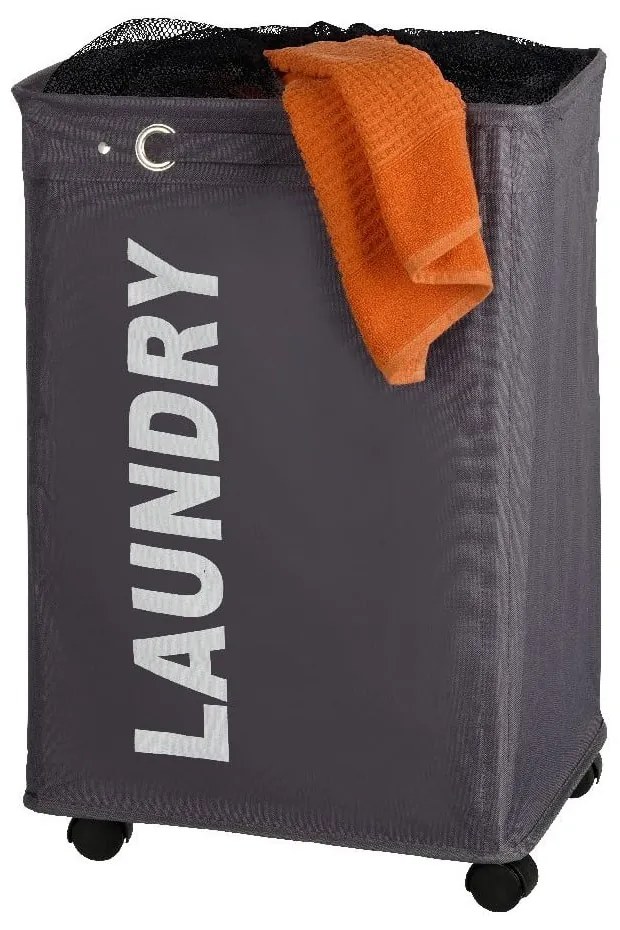 Quadro szürke szennyeskosár, 79,2 l - Wenko