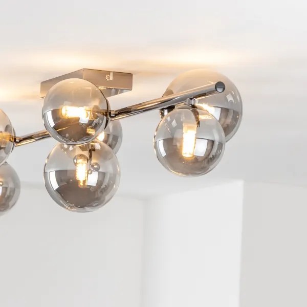 Brilagi - LED Felületre szerelhető csillár MILLA 7xG9/3W/230V fényezett króm/füstös