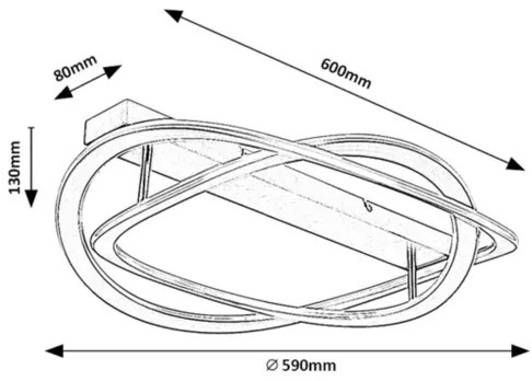 Rabalux 71280 - LED mennyezeti lámpa KALLIRA LED/72W/230V 3000K Ø59 cm