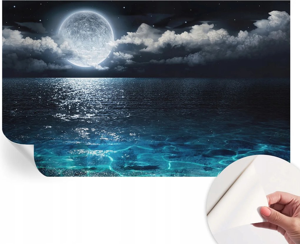 Öntapadós Dekoratív Fotótapéta Hálószobába Éjszakai tenger 416x254 cm