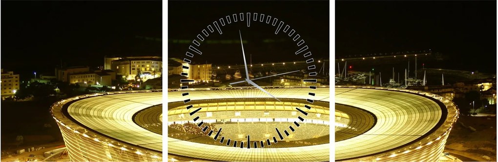 Kép - futballstadion (órával) (90x30 cm)