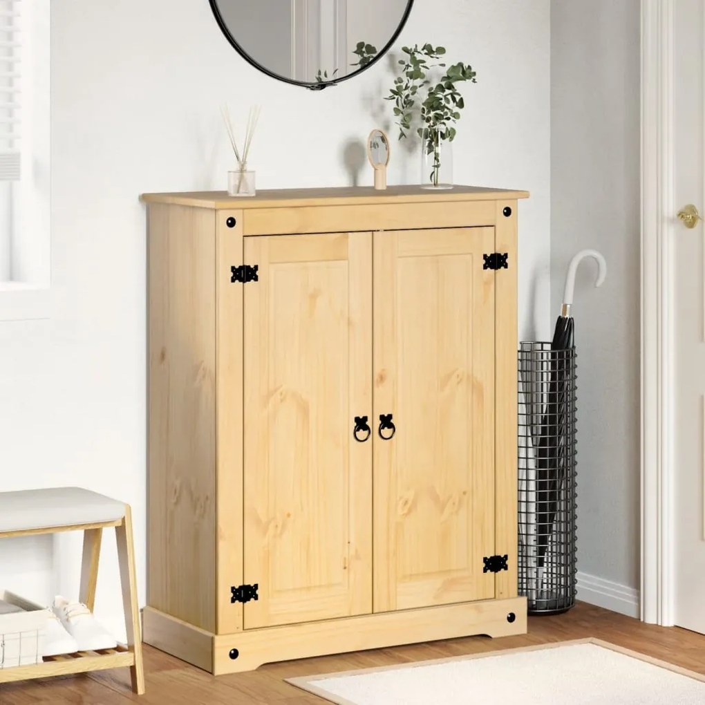 Corona tömör fenyőfa cipőszekrény 86 x 38,5 x 108 cm