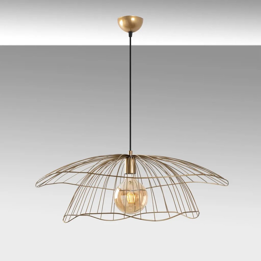 Mantar 6503-XL arany fém függőlámpa, Ø70 cm