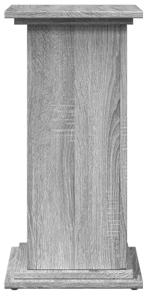 szürke sonoma szerelt fa bemutatóállvány tárolóval 31x30x60 cm