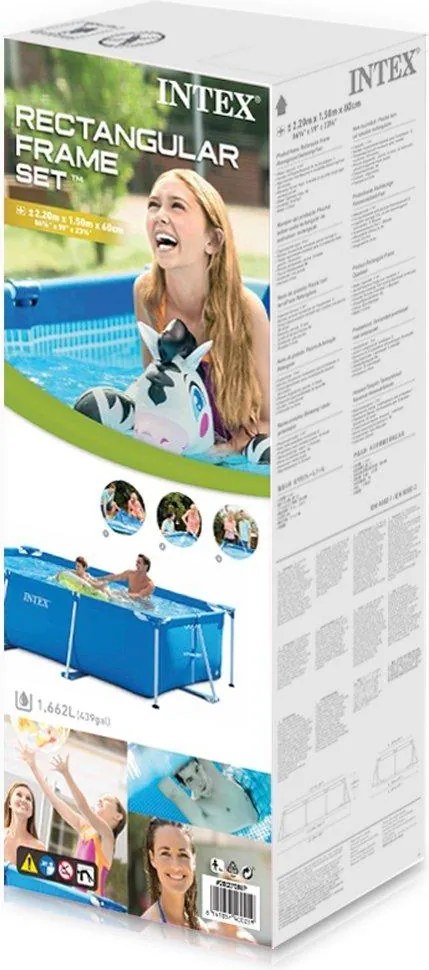 Intex Frame Family medence 2,2 x 1,5 x 0,6 m szűrőberendezés nélkül