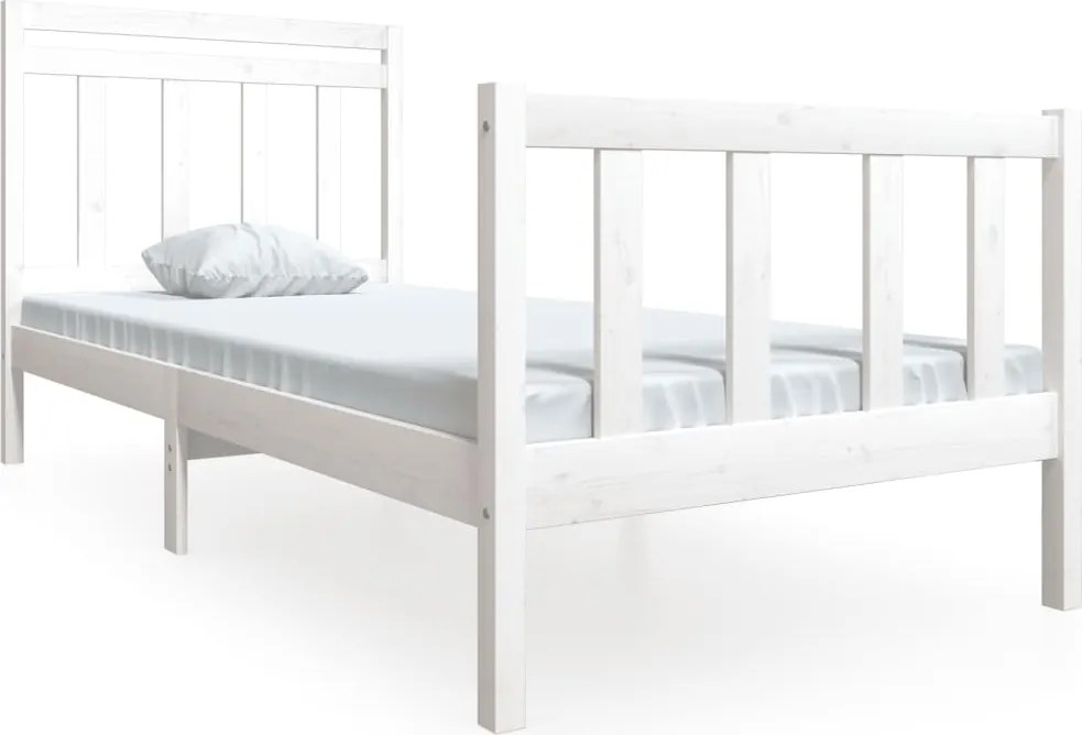vidaXL fehér tömör fa ágykeret 100 x 200 cm