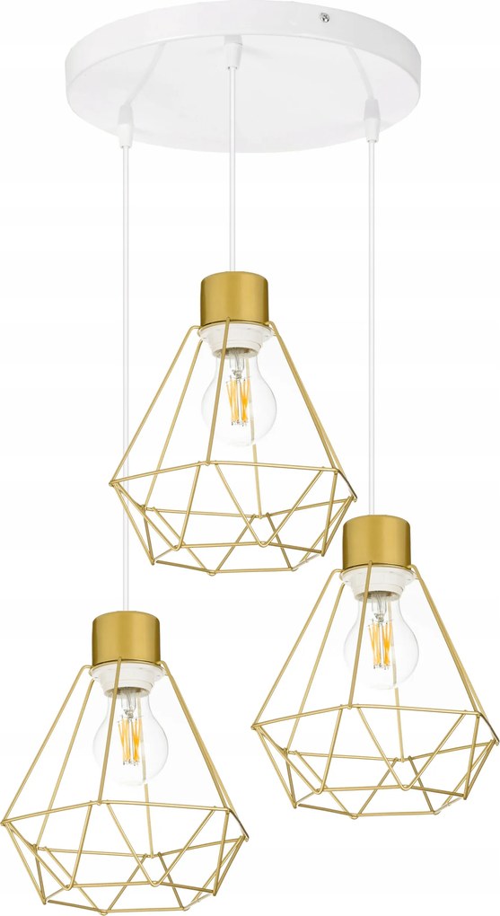 Mennyezeti Lámpa Függő Túlnyúlás csillár drót arany 3