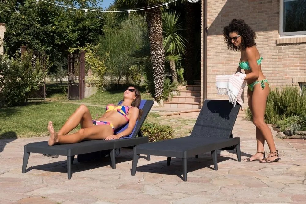 TOOMAX Műanyag kerti napozóágy SIROLO grafit